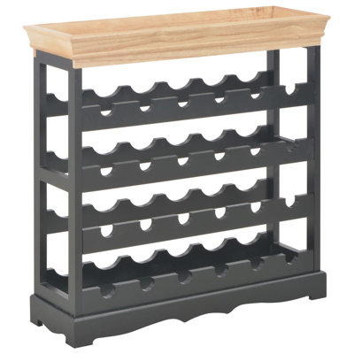 Wine Rack Wine Bottle Holder with Top Tray Floor Wine Cabinet Organizer