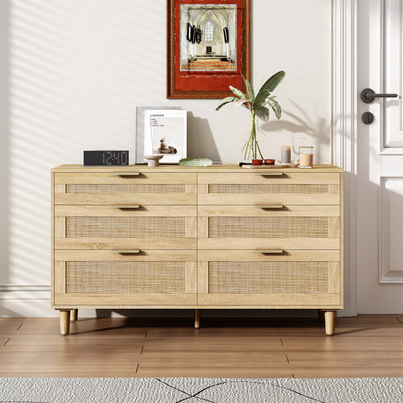 Commode 51 "en rotin avec tiroirs
