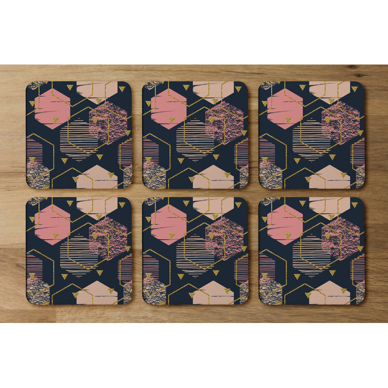 Square 6 Piece Coaster Set