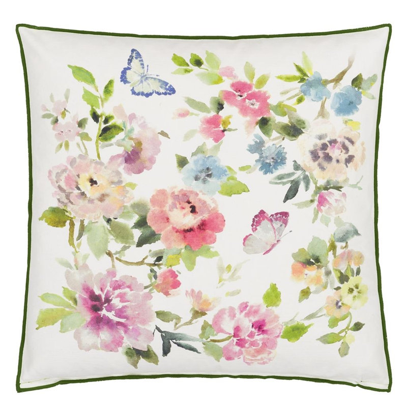 Fiore d'Acqua Decorative Pillow, Peony Floral