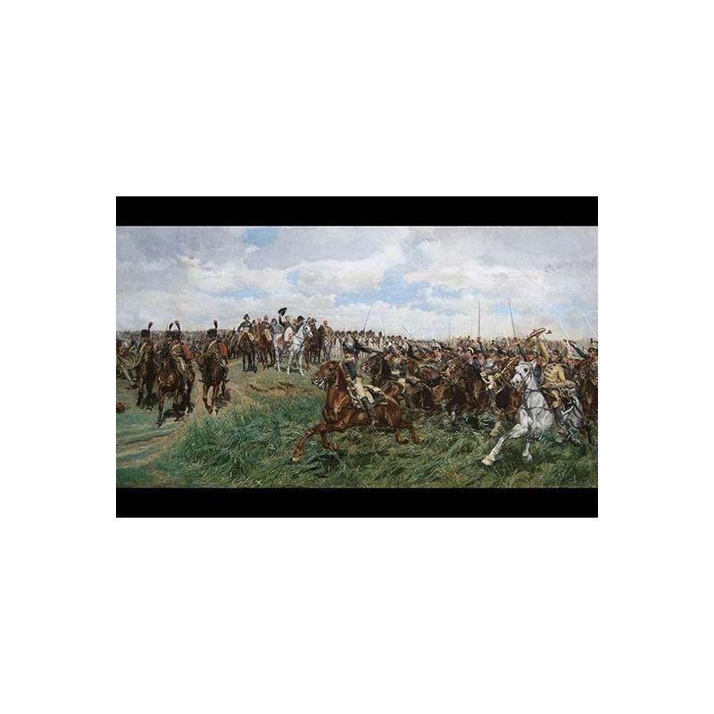 Impression non encadrée, « friedland » par ernest meissonier, H 28 po x l 42 po x P 1,5 po