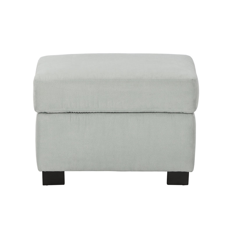 Gracie Upholstered Ottoman, Sky Blue