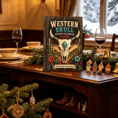 Calendrier de l'Avent de Noël avec chevaux, 24 décorations de Noël en acrylique, ornements pour sapin, décoration de Noël pour la maison, les fêtes et les cadeaux.