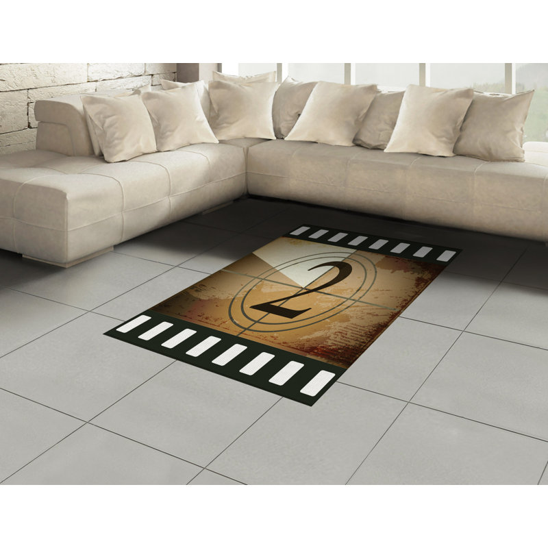 Movie Theater High Density Long Fiber Poly Threads Decorative Area Rug Carpet, Rectangle 4' x 5'8"
