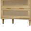 Armoire de rangement 31,5 po à 3 tiroirs avec tiroir en rotin, pour la chambre à coucher, le salon, la salle à manger et les couloirs