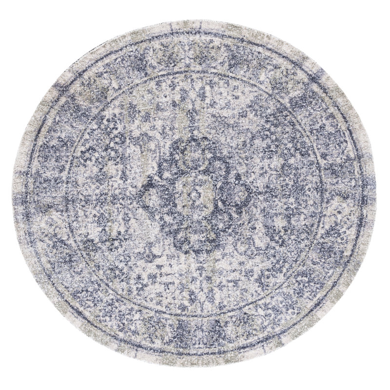 Brettney Hand Tufted Performance Oriental Rug, Round 6'