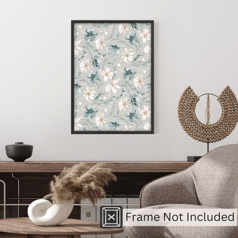«Floral Floral Dreams I», reproduction d'art moderne sans cadre, H 30 po x l 20 po