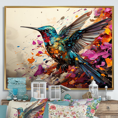 Colibri coloré, battement d'aile, merveille 5 - Art mural colibri