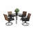 5 Piece Patio Dining Set For 4, Outdoor Wicker Furniture Set