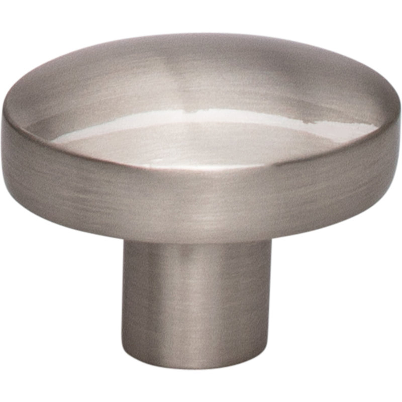 Hillmont 1 3/8" Length Oval Knob, Brushed Satin Nickel