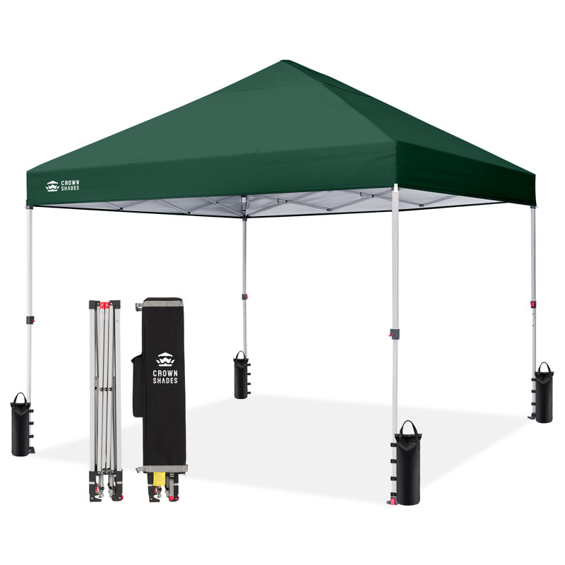 8 Ft. W x 8 Ft. D Instant Pop Up Canopy Tent with One Push Setup, Forest Green