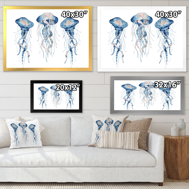 «Medusa peint sur blanc II», reproduction sur toile, H 24 po x l 32 po x P 1 po, Cadre photo argenté
