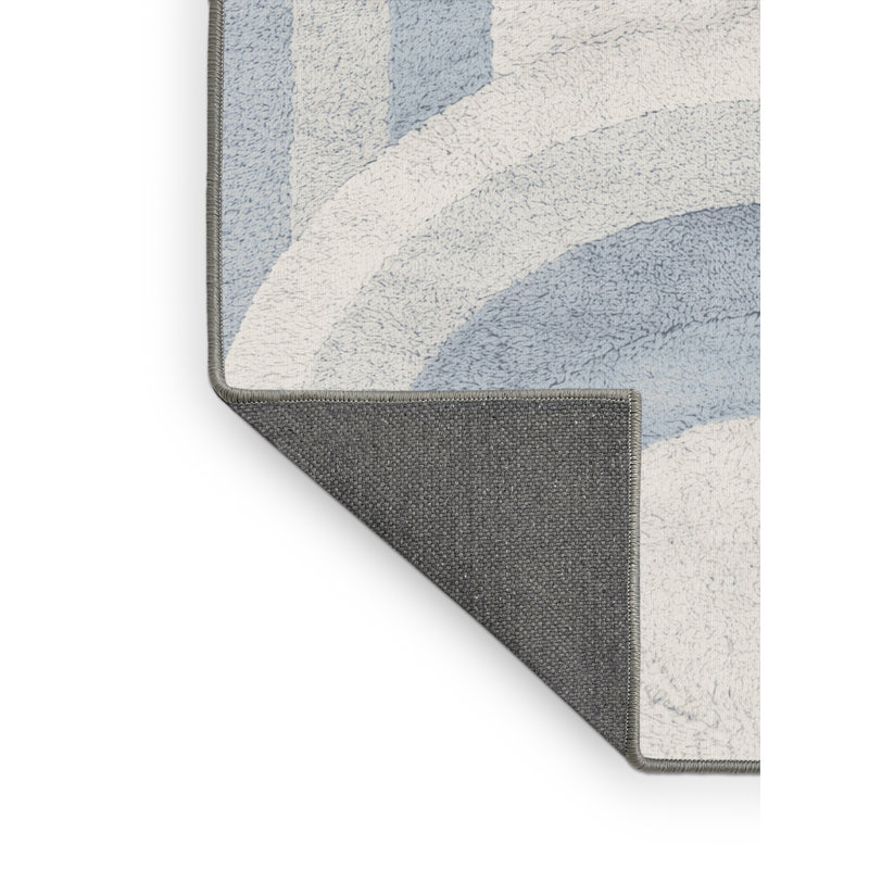 Soft Plush Fiqueroa Easter Modern & Contemporary Abstract Area Rug in Gray – Gray Binding, 2x4