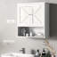 Armoire de salle de bain - murale, chic avec tablette spacieuse, unité de rangement blanche, structure de tablette réglable
