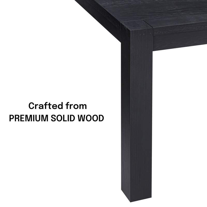 NTC Block 55 Inch Modern Farmhouse Dining Table, Rectangular Dinner Table for Dining Room, Living Room Furniture, Effortless Assembly