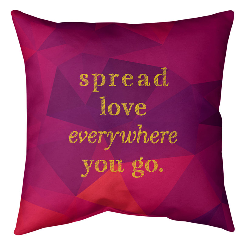 Coussin de sol à motif de pierres précieuses, Rubellite / or, H 36 po x l 36 po