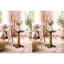 Compact Round Spot Table With - Inspired Cashew, Turned Pedestal Base, Tan Solid Wood + , 14 In Depth, Width, 22 Height, 12.37 Lb, For Occasional Use Cashew Finish, As Accent Or