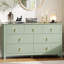 Commode pour chambre à coucher avec 7 tiroirs, commode moderne de 54 po avec poignée en métal, meuble télé-1446598237