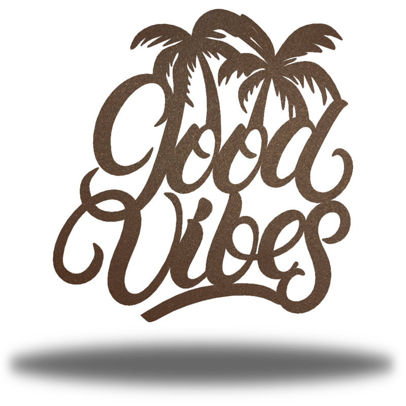 Décoration murale Aubert Good Vibes, Rouille, H 30 po x l 30 po x P 0,0125 po