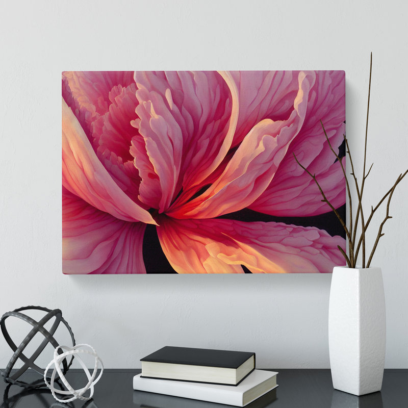 Riveting Carnation Flower - Wrapped Canvas, 40cm H x 60cm W x 3cm D