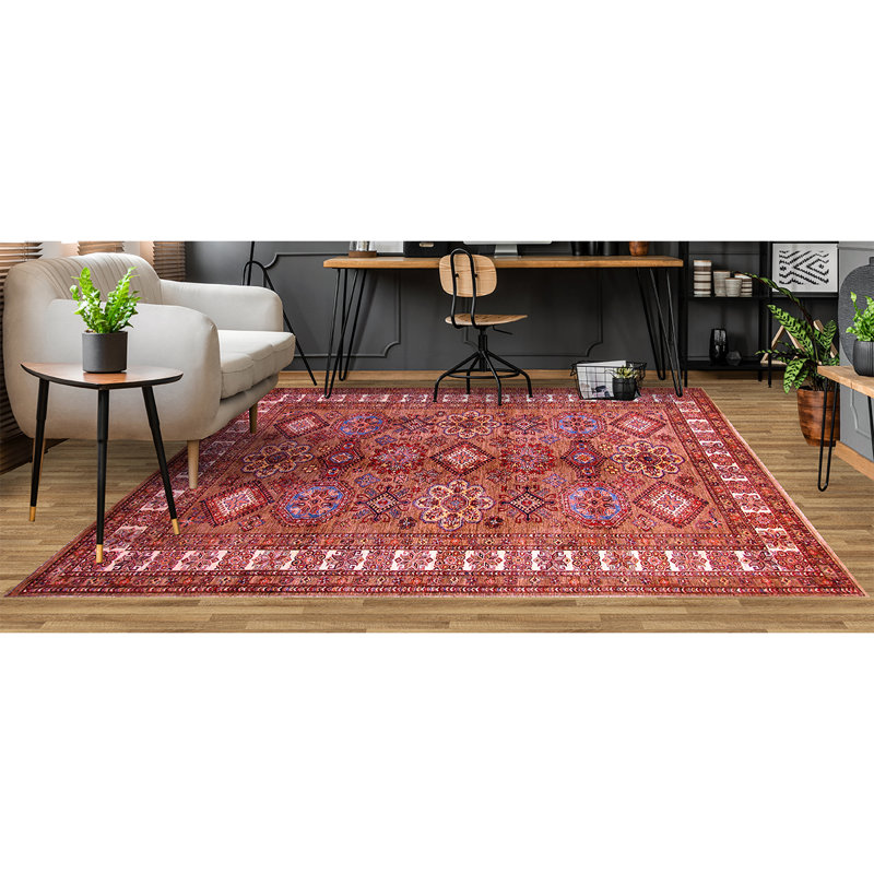 KASEKAZAKSIIV Hand Knotted Wool Area Rug, Rectangle 6' x 9'