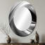 Miroir mural ovale en argent Silver Speed Fractal Wave II-788973624