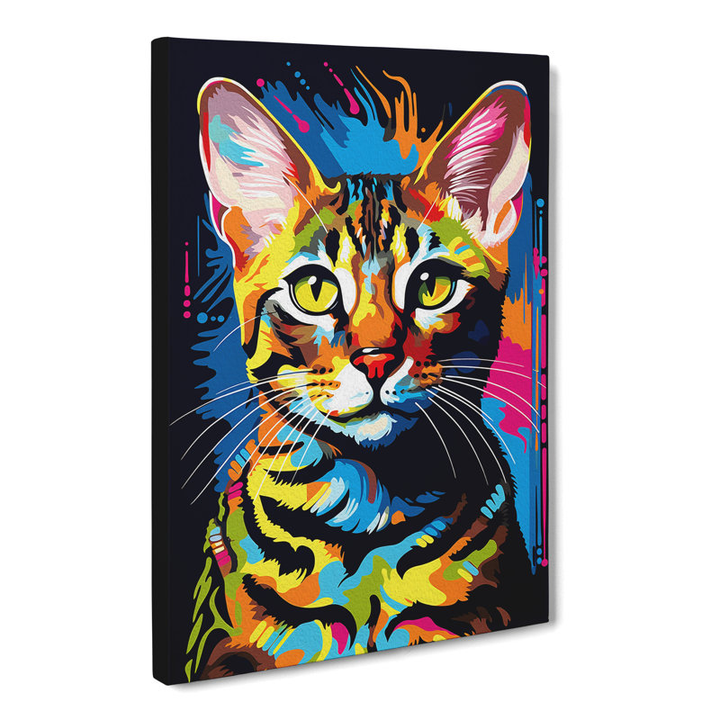 Bengal Cat Pop - No Frame Print, 76cm H x 50cm W x 3cm D