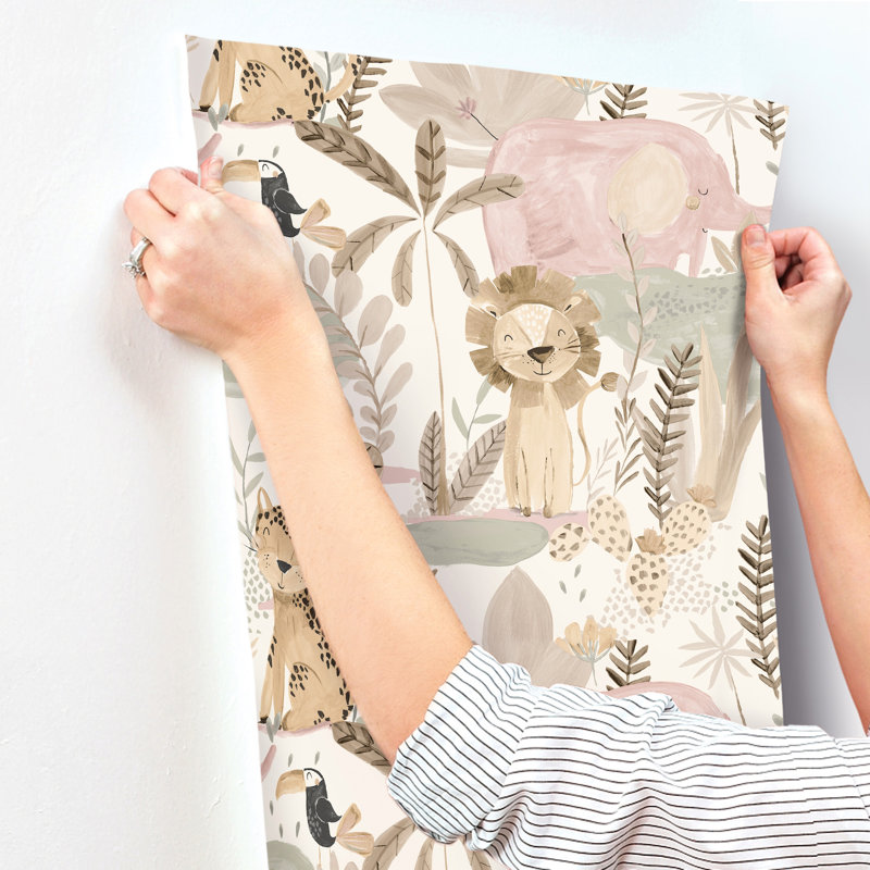 Papier peint d'amis dans la jungle dans la jungle, Rose