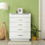 Commode en bois massif à 4 tiroirs Evra l 35,43 po-82423713