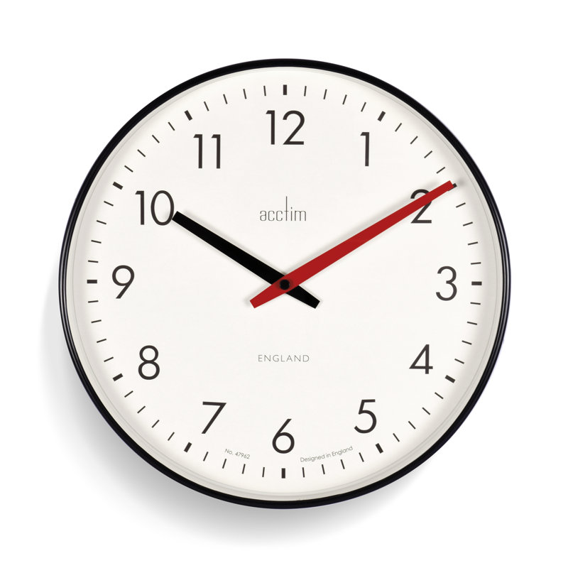 Acctim Retro Wall Clock Petunia 30cm, Black