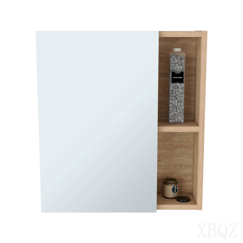Labelle Medicine Cabinet With Mirror, Five Internal Shelves, Single Door -Pine, Beige