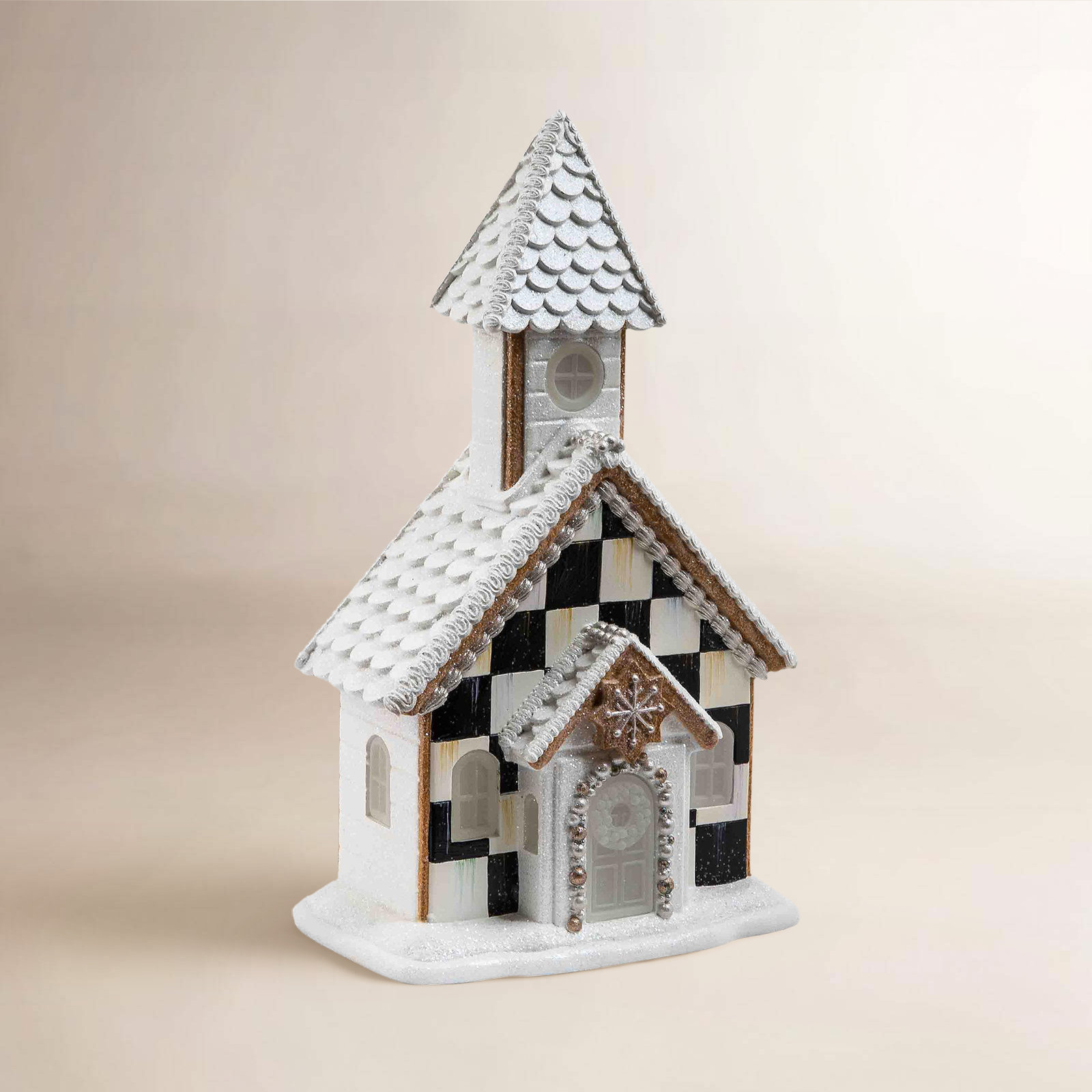 Lighted Gingerbread Church