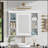 Sophisticated 35'' X 28'' Wall Mounted Bathroom Storage Cabinet With Mirror Door, Modern Bathroom Wall Cabinet With Mirror, Medicine Cabinet With 6 Open Shelves-320887255