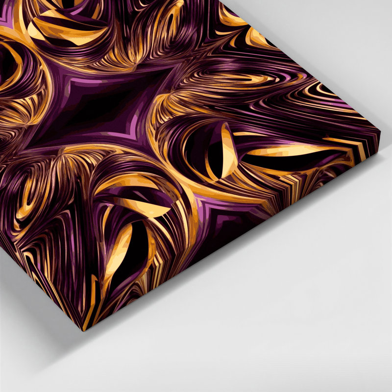 Art mural sur toile rouge Op Art 83, H 11 po x l 14 po