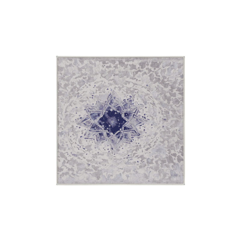 Machine Washable White Area Rug, Square 6'
