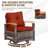 Meissalivve 8 Pieces Patio Furniture Sets, Pe Wicker Outdoor Conversation Sets With 2 Wood Armrests Swivel Rocker Chairs, 2 Ottomans, 2 Sofa And Dining Table (Red)-1452485425-1452485429