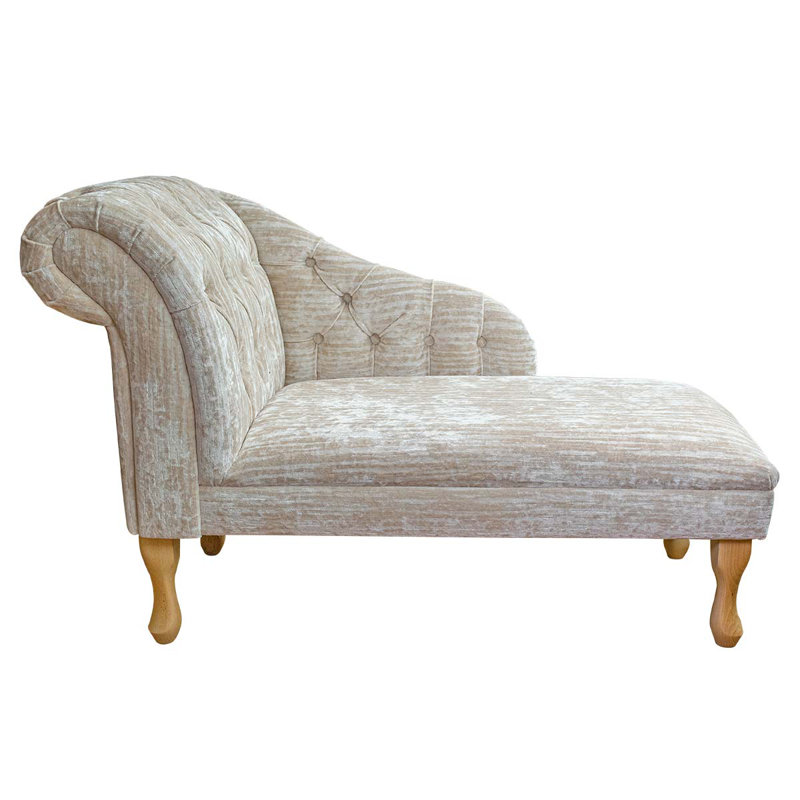 Upholstered Chaise Lounge, Brown
