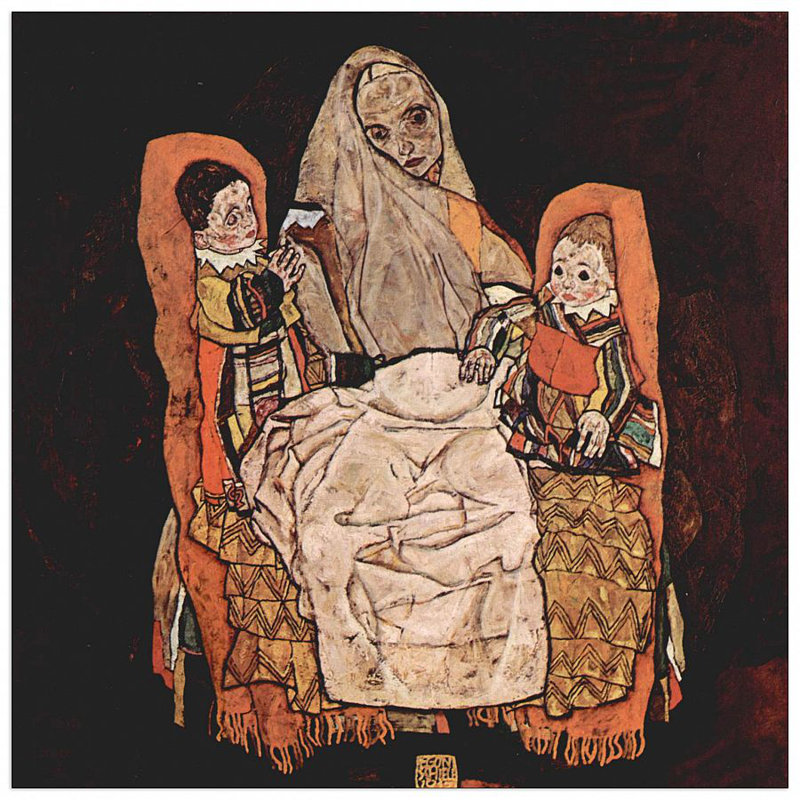Egon Schiele - Wrapped Canvas Painting, 70cm H x 70cm W x 1.8cm D
