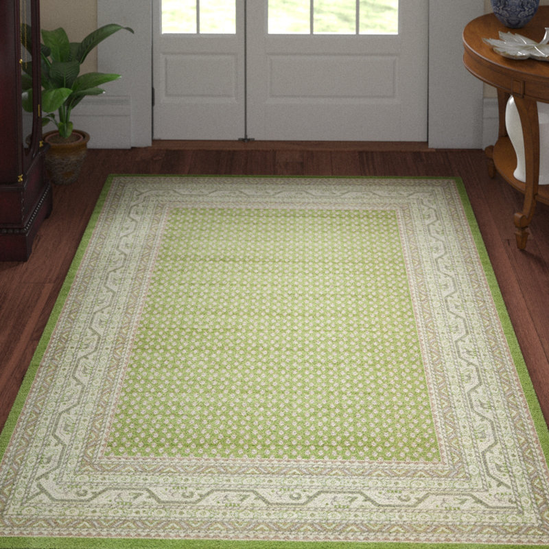Swinson Geometric Area Rug, Rectangle 10' x 13'1", Green