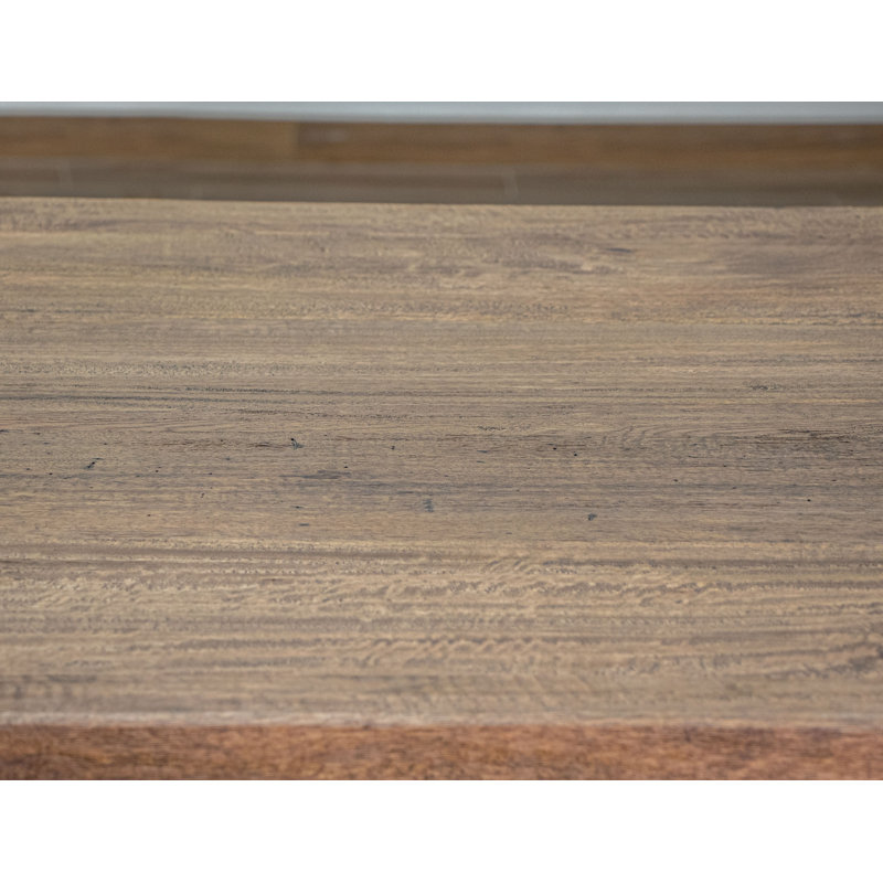 Rustic Brown Solid Wood Coffee Table with Storage