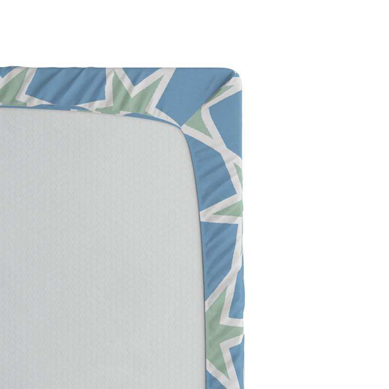 Microfiber Geometric Fitted Sheet, Full Fitted Sheet