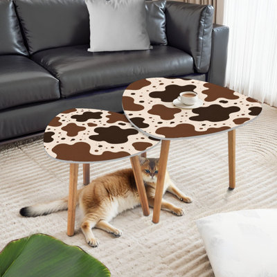 Ensemble de 2 tables basses gigognes Triangle