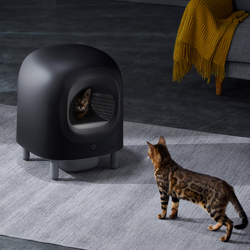 Automatic Self-Cleaning Cat Litter Box for Multiple Cats, Smart App Control with Weight Monitoring, Anti-Pinch Safety, Large Capacity, Tool-Free Easy Setup