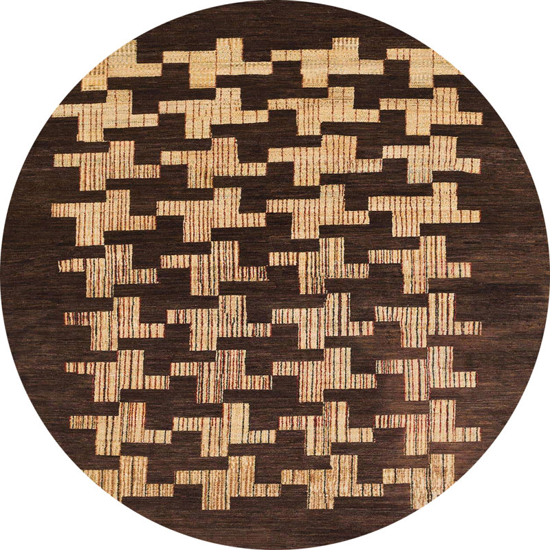 Tapis abstrait moderne 1619, Rond 6 pi