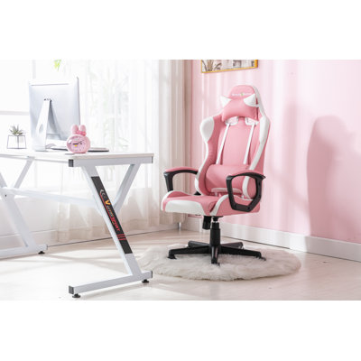 KINWELL Adjustable Reclining Ergonomic Faux Leather Swiveling PC & Racing Game Chair