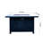 44" W Outdoor Fireplace Heater Table, 50,000 , Fiberglass And Iron, High Heat Resistance, Rust-, Long Lasting, Charcoal Grain Style, Black, American Courtyard Furniture 25" H Propane Heating Fire Pit
