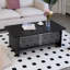 table basse rectangulaire moderne minimaliste avec centre de rangement à porte coulissante en verre-1371417908