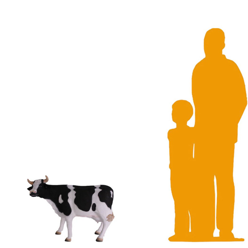 Petite statue de vache Holstein