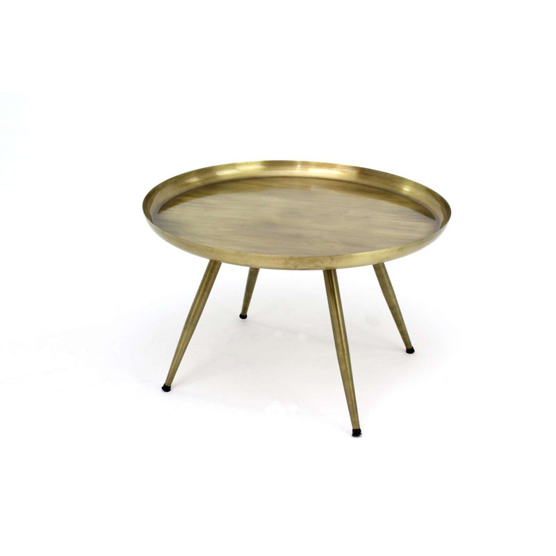 Fanelli Tray Top End Table, Brass