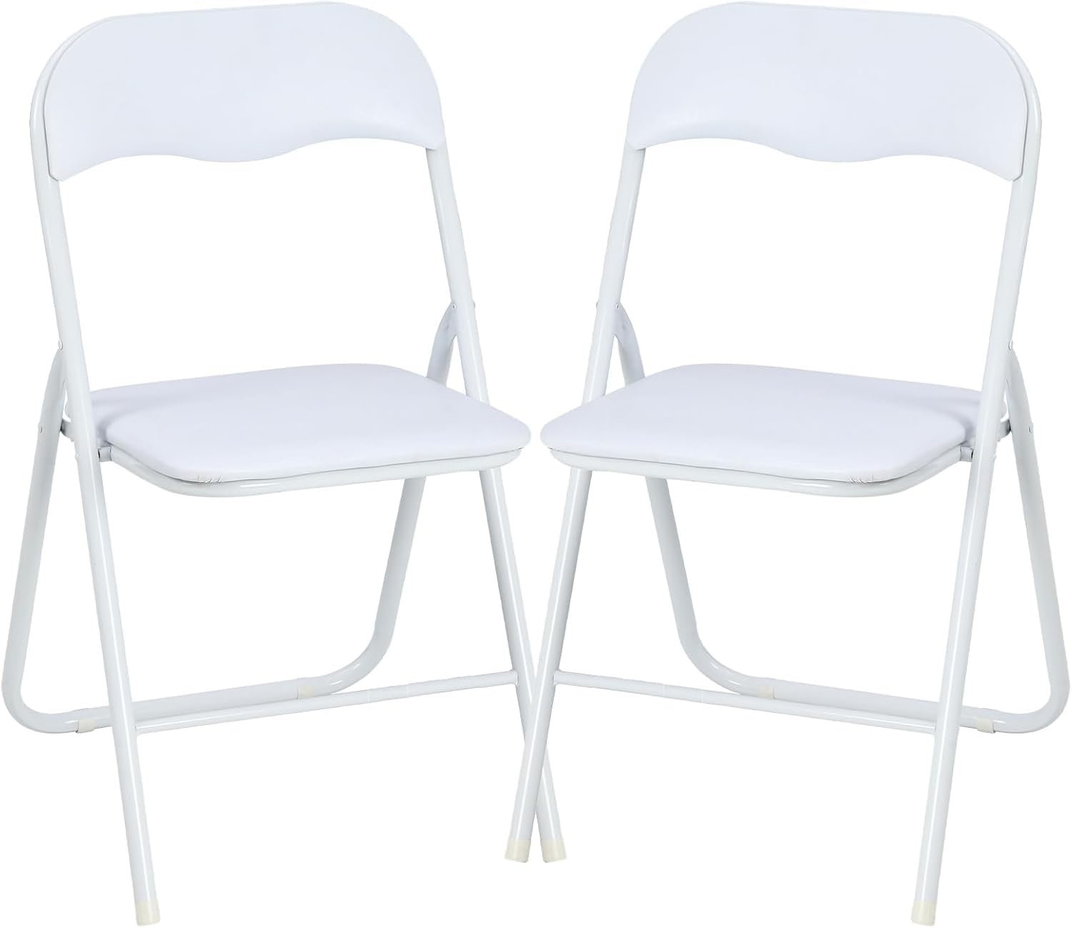 ZACOO Folding Chairs 2 Pack With Cushion, Outdoor And Indoor Event Portable Folding Chairs With